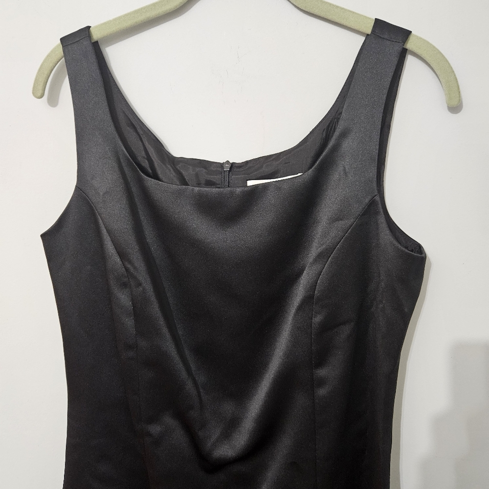 TRIO NY Black Sleeveless Sheath Dress Size 10 Classic Cocktail Little Black - Picture 4 of 13